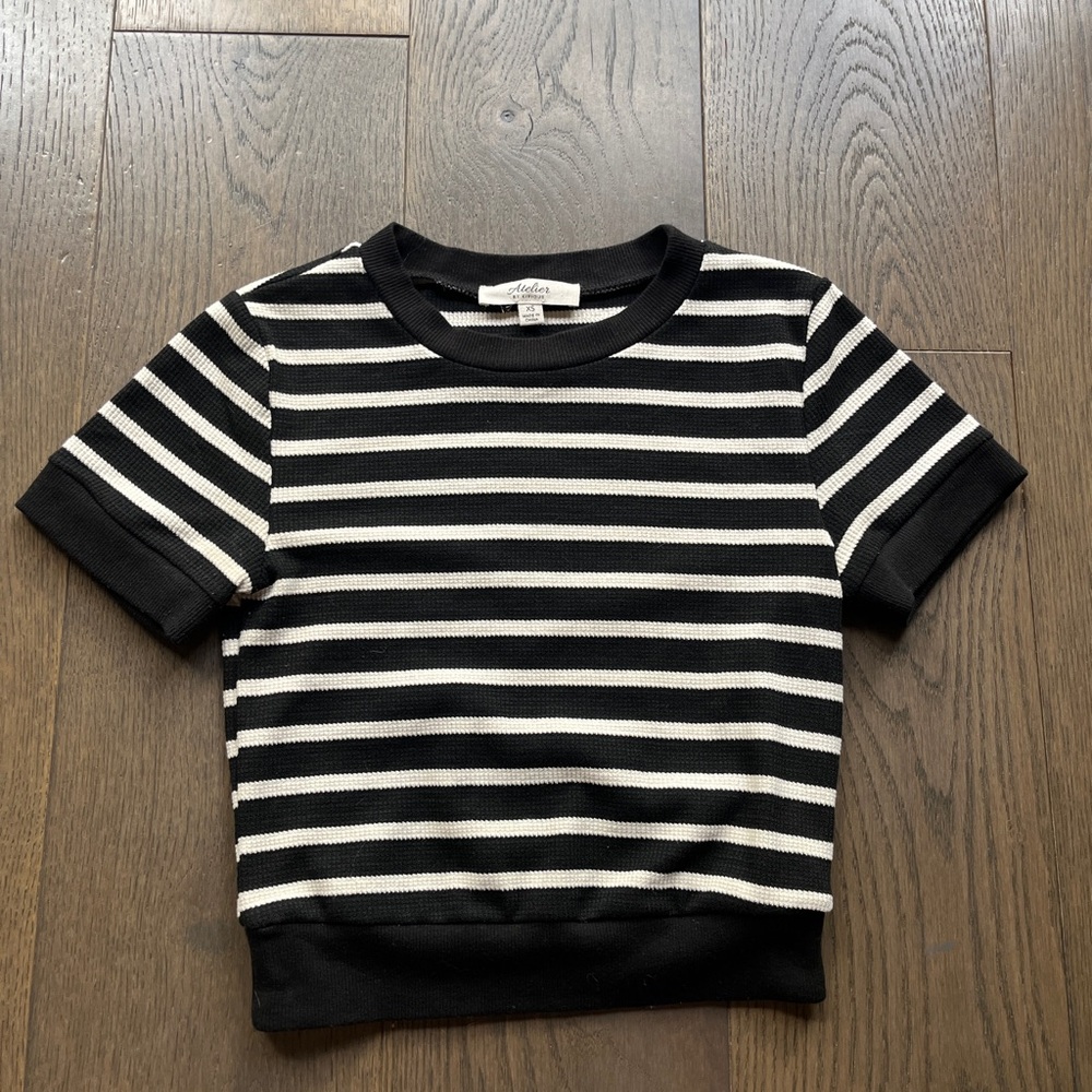 Atelier Women’s XS Black/White Cropped Shirt